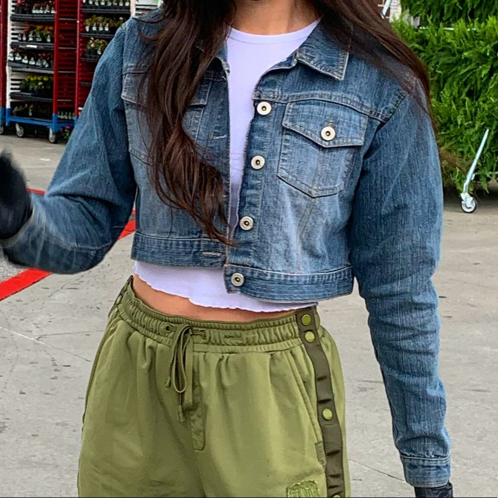 Cropped jean jacket